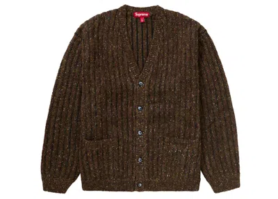 Pre-owned Supreme Men's  Confetti Cardigan In Brown