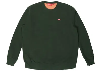 Pre-owned Supreme Men's  Contrast Crewneck Sweatshirt In Dark Green