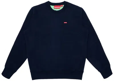 Pre-owned Supreme Men's  Contrast Crewneck Sweatshirt In Navy Blue