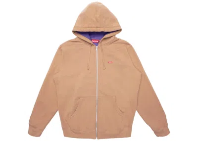 Pre-owned Supreme Men's  Contrast Zip Up Hooded Sweatshirt In Light Brown