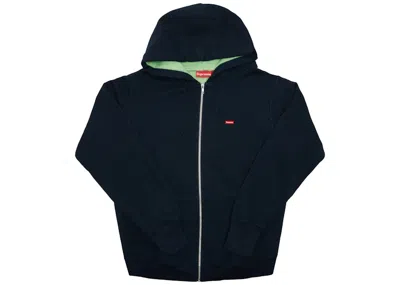 Pre-owned Supreme Men's  Contrast Zip Up Hooded Sweatshirt In Navy Blue
