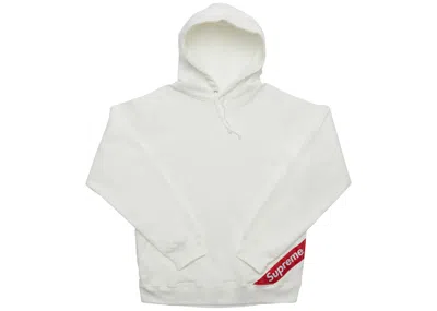 Pre-owned Supreme Men's  Corner Label Hooded Sweatshirt In White