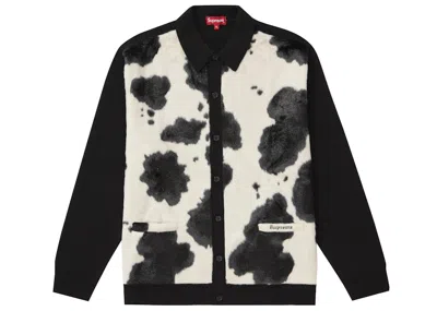 Pre-owned Supreme Men's  Cow Print Cardigan In Black