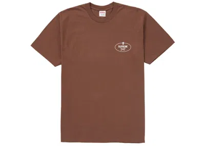 Pre-owned Supreme Men's  Crest Tee Shirt (fw24) In Brown