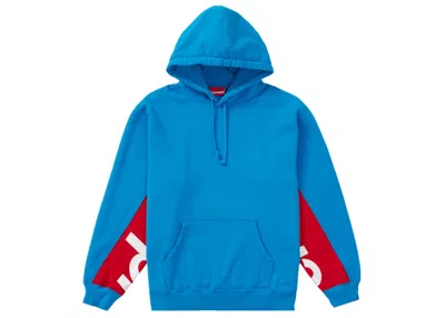 Pre-owned Supreme Men's  Cropped Panels Hooded Sweatshirt In Bright Blue