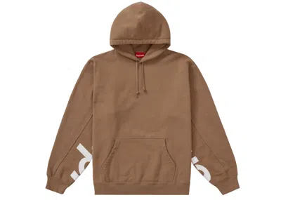 Pre-owned Supreme Men's  Cropped Panels Hooded Sweatshirt In Light Brown