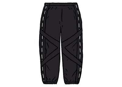 Pre-owned Supreme Men's  Cross Paneled Track Pant In Black