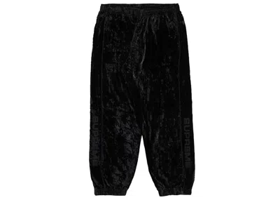 Pre-owned Supreme Men's  Crushed Velvet Track Pant In Black
