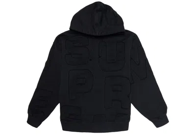 Pre-owned Supreme Men's  Cutout Letters Hooded Sweatshirt In Black
