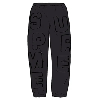 Pre-owned Supreme Men's  Cutout Letters Sweatpant In Black