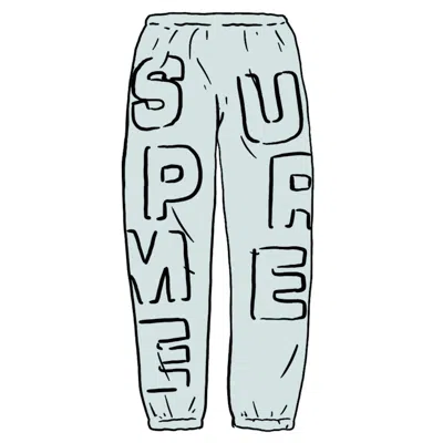 Pre-owned Supreme Men's  Cutout Letters Sweatpant In Ice Blue