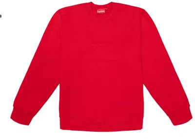 Pre-owned Supreme Men's  Cutout Logo Crewneck Sweatshirt In Red