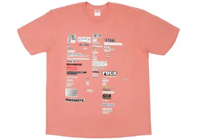 Pre-owned Supreme Men's  Cutouts Tee Shirt In Terra Cotta