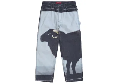 Pre-owned Supreme Men's  Damien Hirst Painter Jean In Black