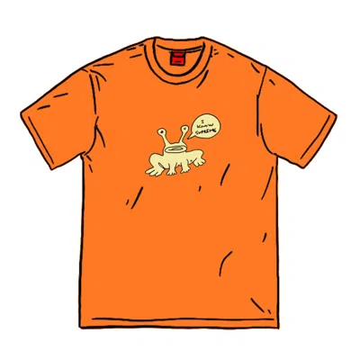 Pre-owned Supreme Men's  Daniel Johnston Frog Tee Shirt In Orange