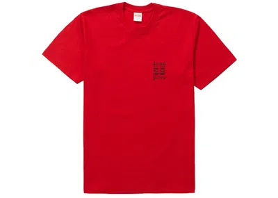 Pre-owned Supreme Men's  Dead Prez Tee Shirt In Red