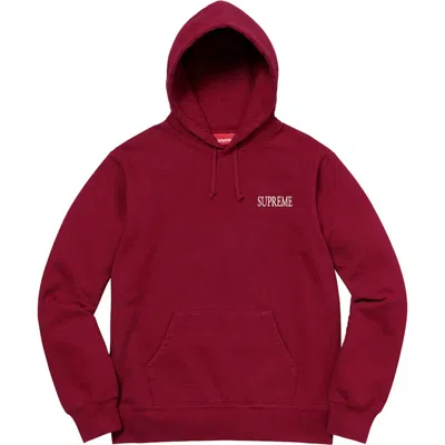 Pre-owned Supreme Men's  Decline Hooded Sweatshirt In Cardinal