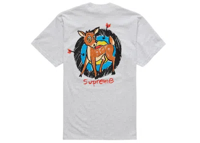 Pre-owned Supreme Men's  Deer Tee Shirt In Ash Grey