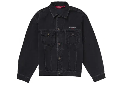 Pre-owned Supreme Men's  Denim Trucker Jacket (ss25) In Black