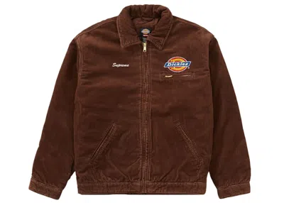 Pre-owned Supreme Men's  Dickies Corduroy Work Jacket In Brown