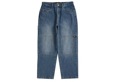 Pre-owned Supreme Men's  Dickies Double Knee Baggy Jean In Washed Indigo