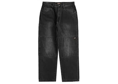 Pre-owned Supreme Men's  Dickies Double Knee Baggy Jean Washed In Black