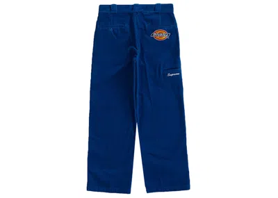 Pre-owned Supreme Men's  Dickies Double Knee Corduroy Work Pant In Royal