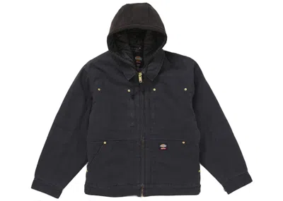 Pre-owned Supreme Men's  Dickies Hooded Work Jacket In Black