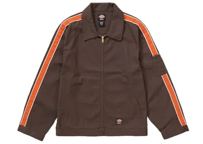 Pre-owned Supreme Men's  Dickies Stripe Eisenhower Jacket In Brown