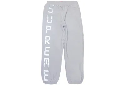 Pre-owned Supreme Men's  Digital Logo Track Pant In Silver