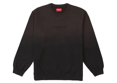 Pre-owned Supreme Men's  Dipped Crewneck Sweatshirt In Black