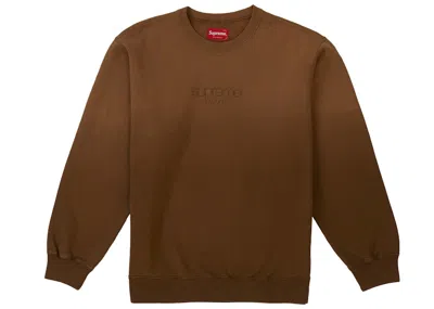 Pre-owned Supreme Men's  Dipped Crewneck Sweatshirt In Brown