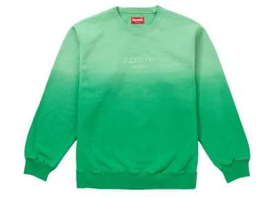 Pre-owned Supreme Men's  Dipped Crewneck Sweatshirt In Green