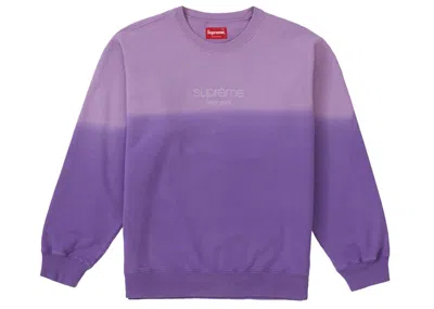 Pre-owned Supreme Men's  Dipped Crewneck Sweatshirt In Purple