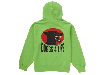 Pre-owned Supreme Men's  Doggs Hooded Sweatshirt In Lime