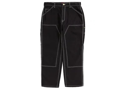 Pre-owned Supreme Men's  Double Knee Canvas Painter Pant In Black