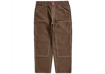 Pre-owned Supreme Men's  Double Knee Canvas Painter Pant In Brown