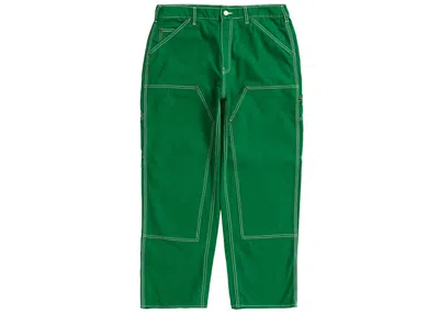 Pre-owned Supreme Men's  Double Knee Canvas Painter Pant In Green