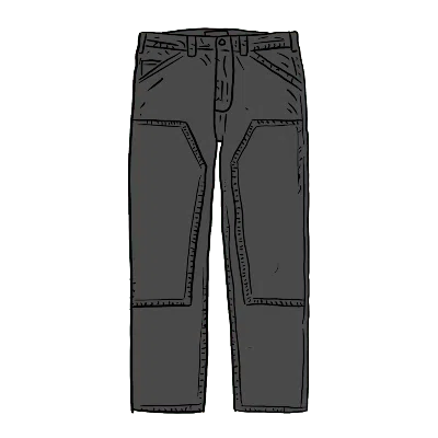 Pre-owned Supreme Men's  Double Knee Corduroy Painter Pant In Black