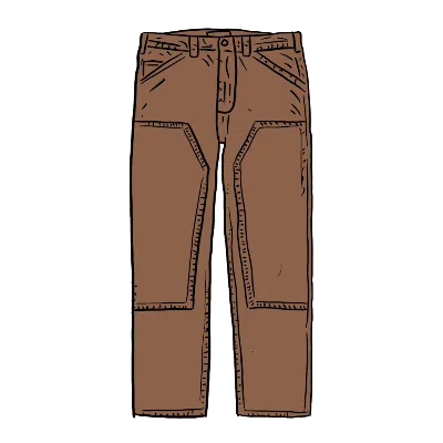 Pre-owned Supreme Men's  Double Knee Corduroy Painter Pant In Brown