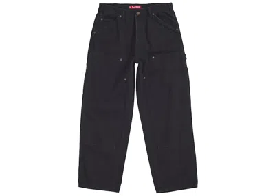 Pre-owned Supreme Men's  Double Knee Painter Pant (fw24) In Black