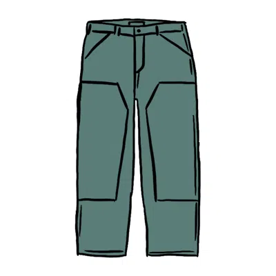 Pre-owned Supreme Men's  Double Knee Painter Pant In Work Green