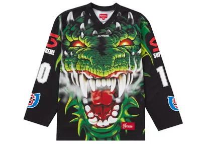 Pre-owned Supreme Men's  Dragon Hockey Jersey In Black