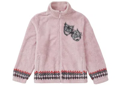 Pre-owned Supreme Men's  Drama Mask Fleece Jacket In Pink