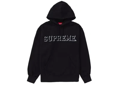 Pre-owned Supreme Men's  Drop Shadow Hooded Sweatshirt In Black
