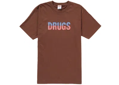 Pre-owned Supreme Men's  Drugs Tee Shirt In Brown
