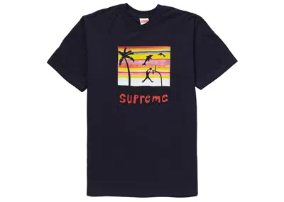 Pre-owned Supreme Men's  Dunk Tee Shirt In Navy Blue