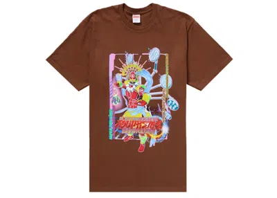 Pre-owned Supreme Men's  Electromagnetic Tee Shirt In Brown