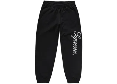 Pre-owned Supreme Men's  Embroidered Script Sweatpant In Black