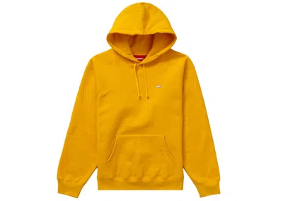 Pre-owned Supreme Men's  Enamel Small Box Hooded Sweatshirt In Bright Gold